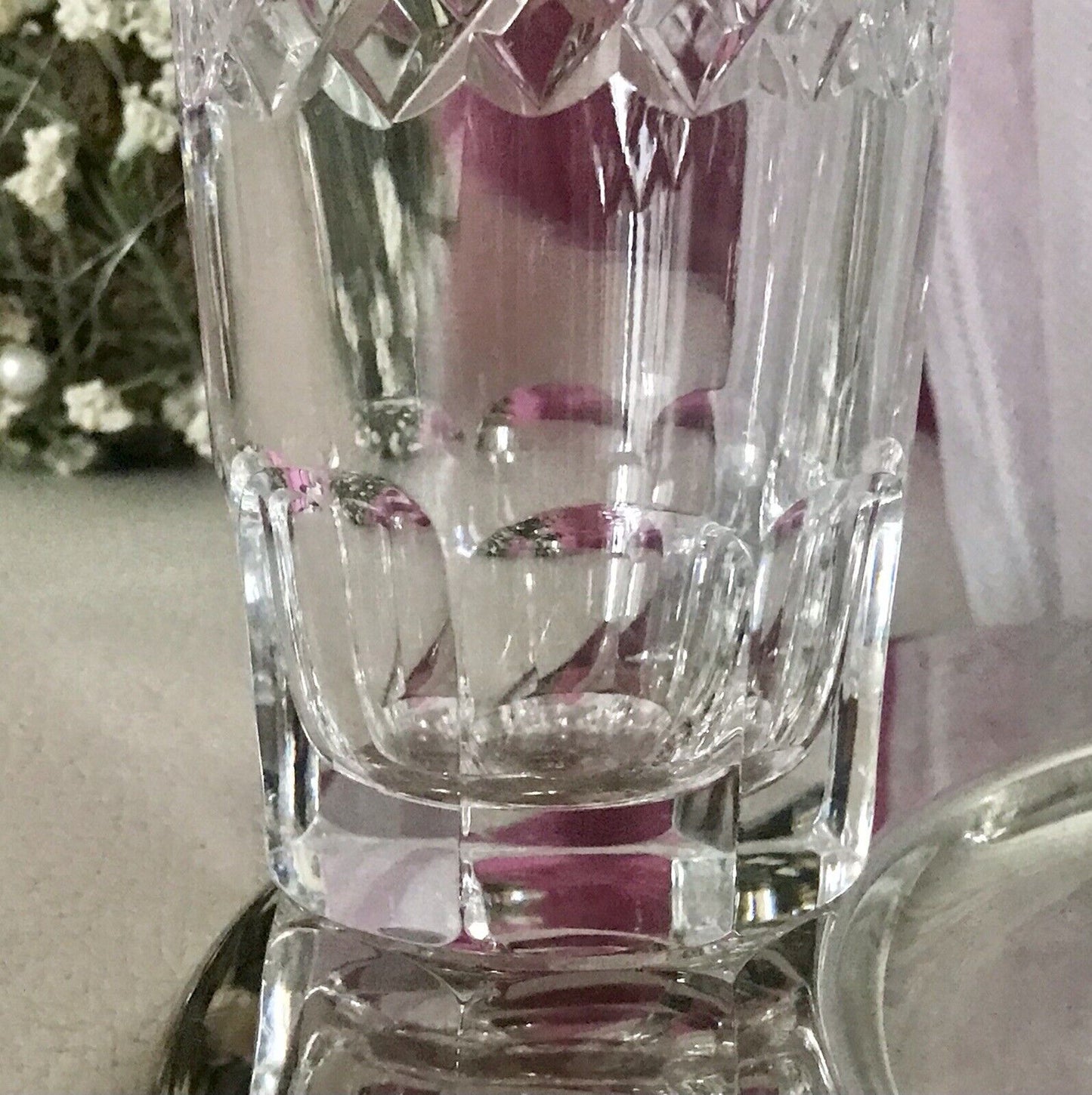 Vintage SEHR EDEL 6x Wassergläser Gläser Becher Kristallglas schön kantiger Fuß