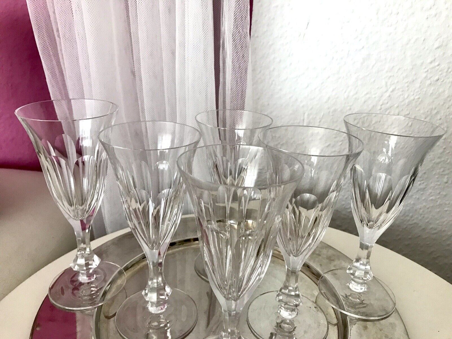 Vintage EDEL 6 Sektflöten Champagnerflöten Gläser Kristallglas Bleikristall WOW