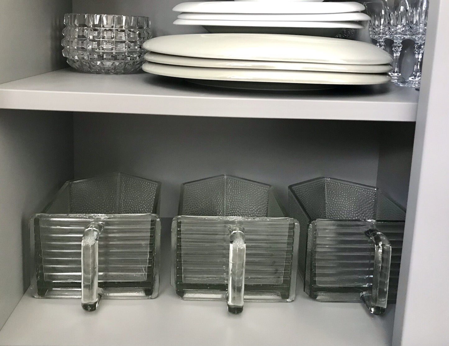 Antik 8 Art Déco Vintage Schütten Glas Pressglas Ponce Vorratsgefäße