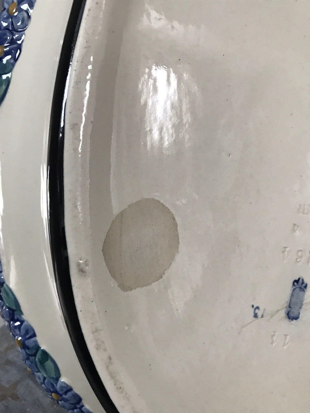 Antik Wilhelm Süß Karlsruher Majolika Keramik Korb Jardiniere Schale mit Putti