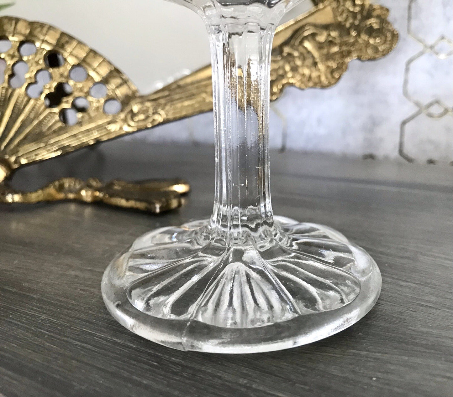 Art Déco 1931 Pressglas Antik Glas Marquerite Brockwitz Fußschale