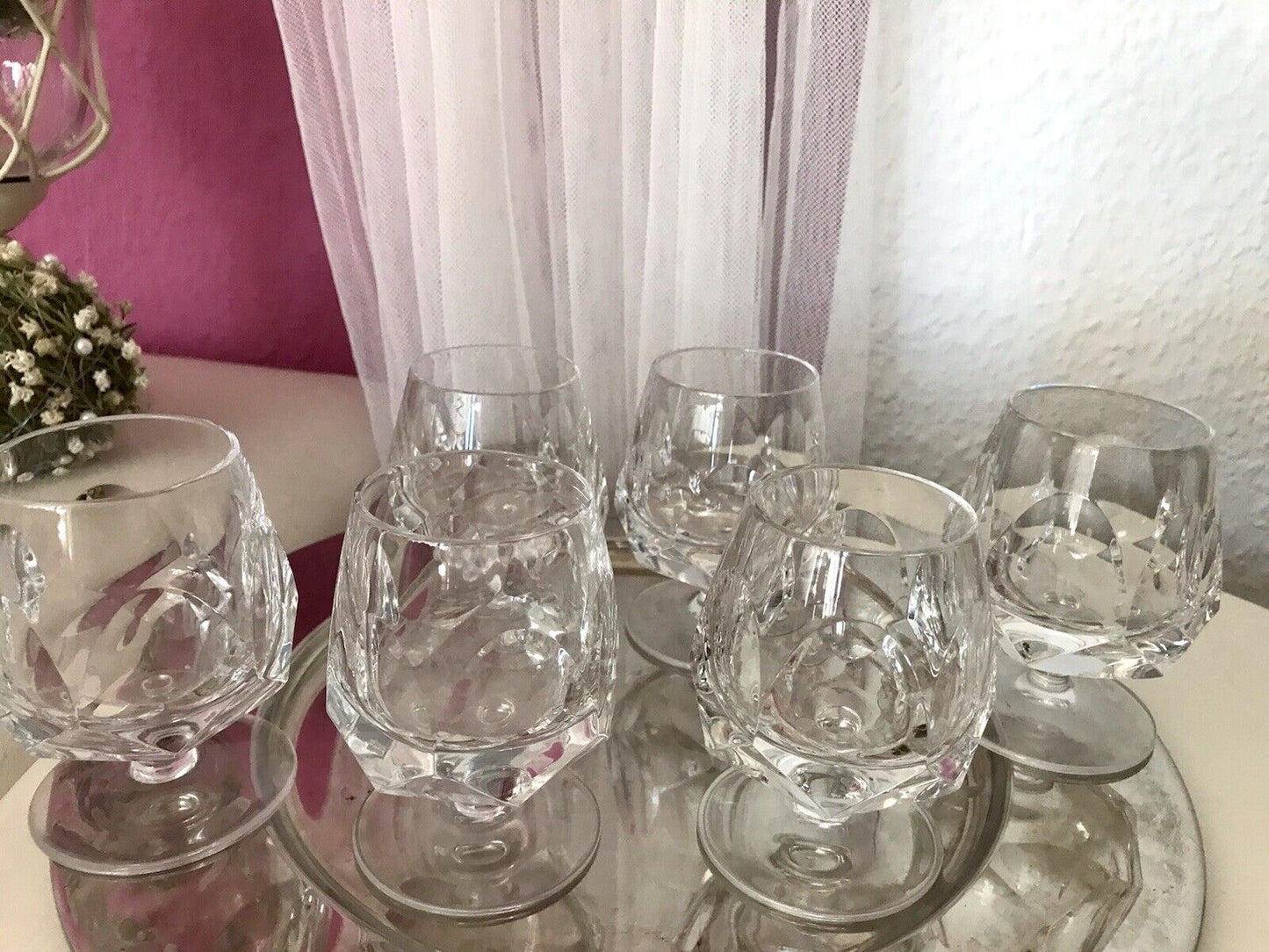 Vintage EDEL 6 Cognacschwenker Cognac Gläser Kristallglas Nachtmann Alexandra