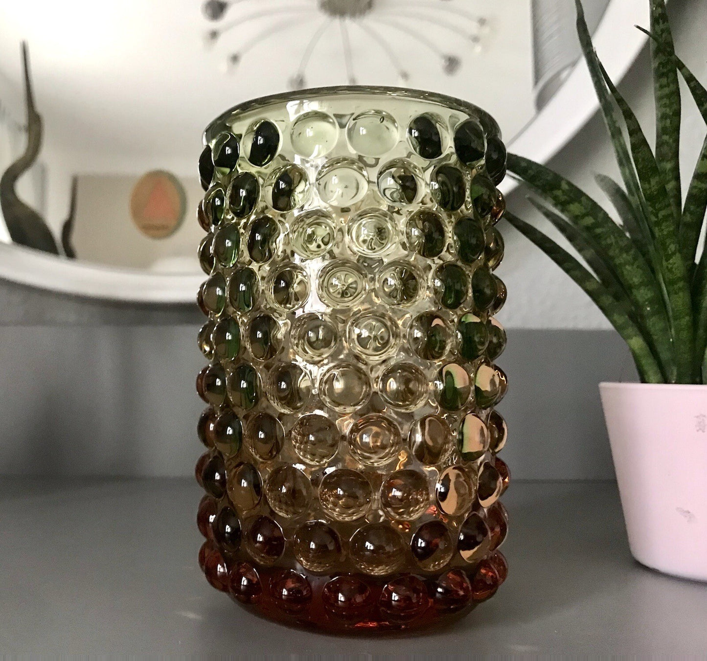 Vintage Designer Vase Glasvase Glas mundgeblasen WMF Erich Jachmann
