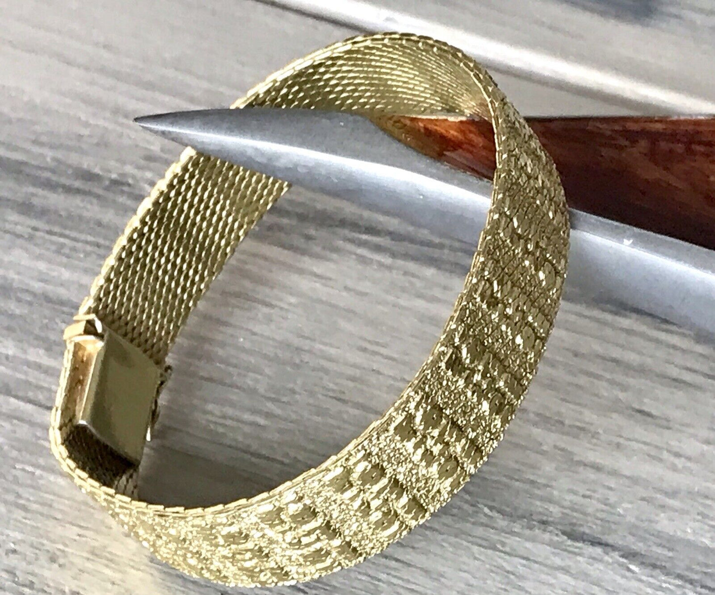 Vintage wunderschönes Teppicharmband Armband vergoldet Amer. Doublè Andreas Daub