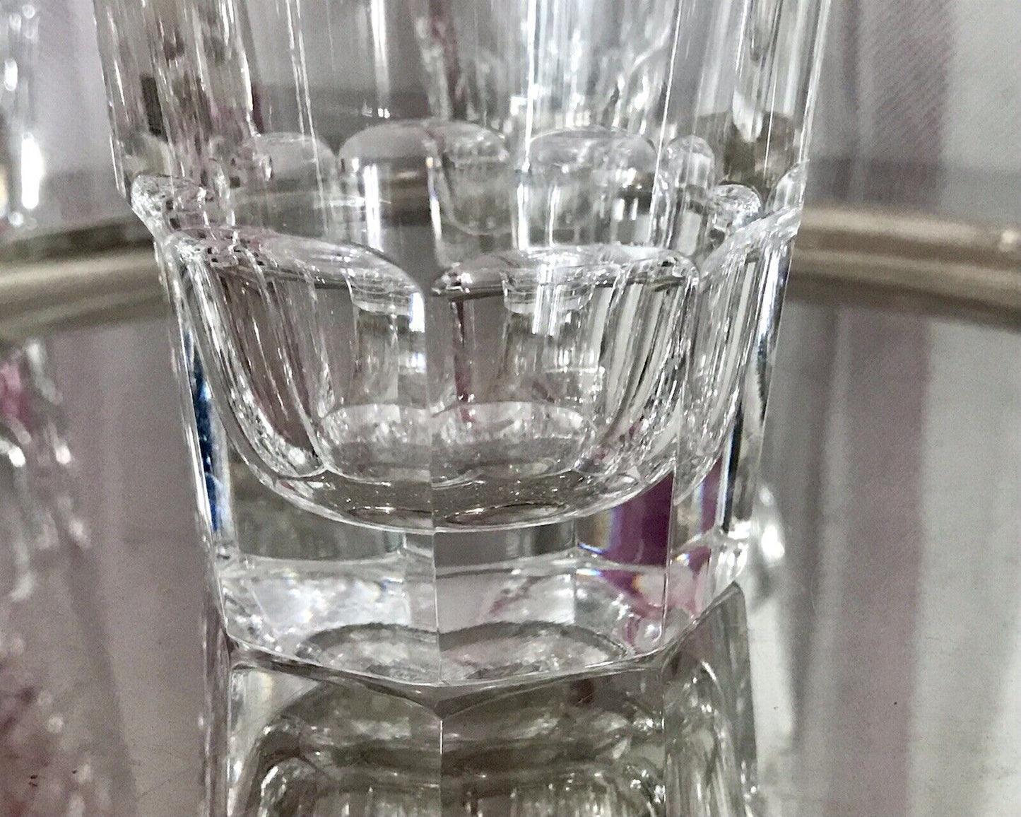 Vintage SEHR EDEL 6x Wassergläser Gläser Becher Kristallglas schön kantiger Fuß