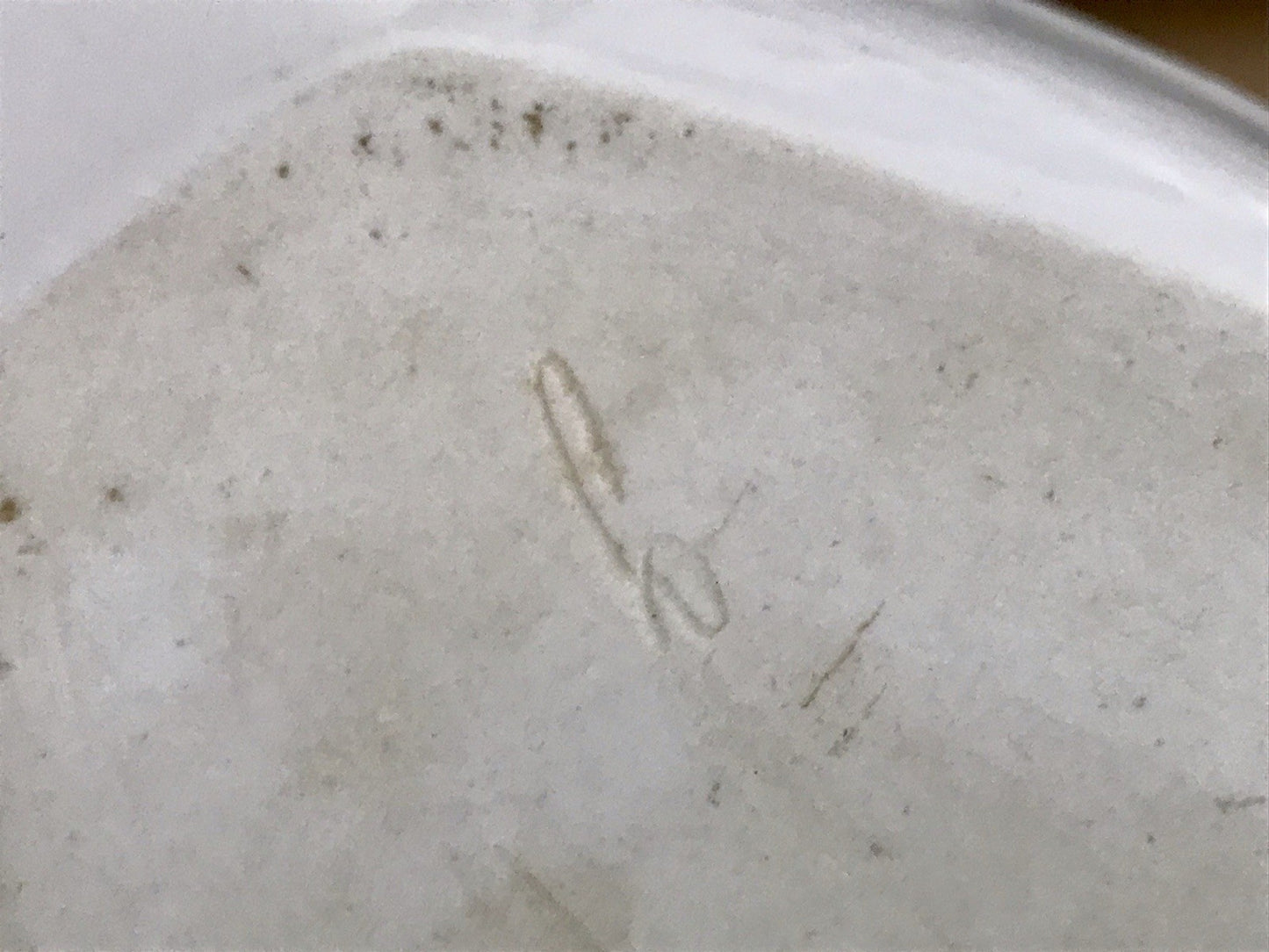 Antik Biedermeier Porzellan 1 Schiffchen Schale ~1845 Ligatur Monogramm JR