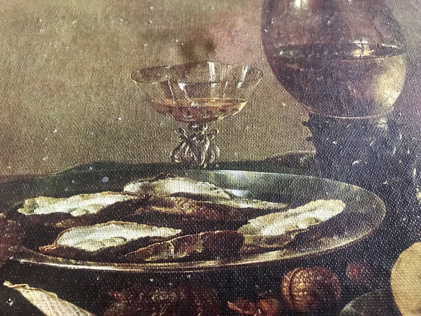 Replik Gemälde Willem Klaesz Heda Stilleben mit Austern Kunst Rahmen Leinwand