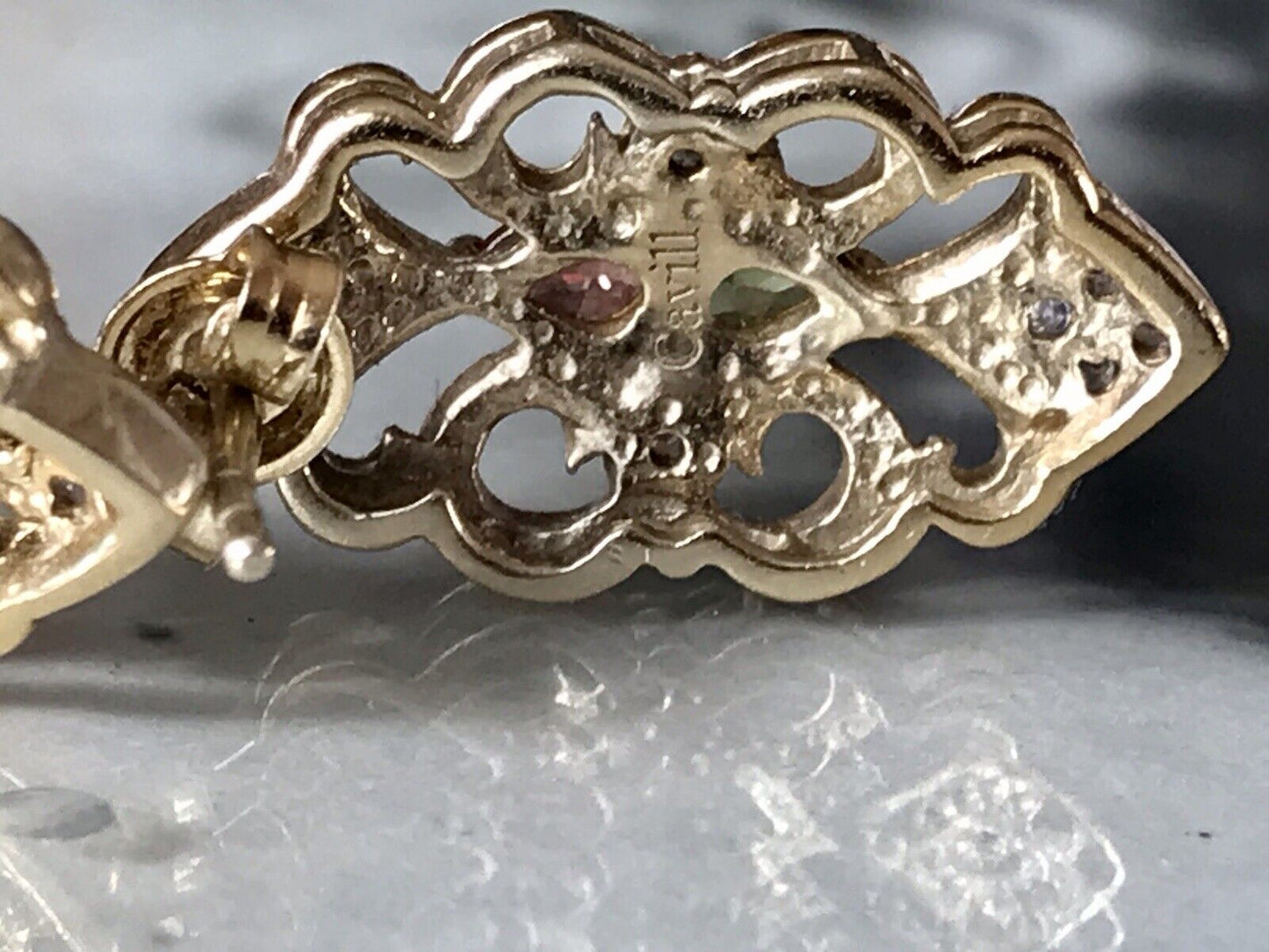 Cavill Ohrringe Ohrstecker DAMEN Silber vergoldet gold Vintage Stil Edelsteine