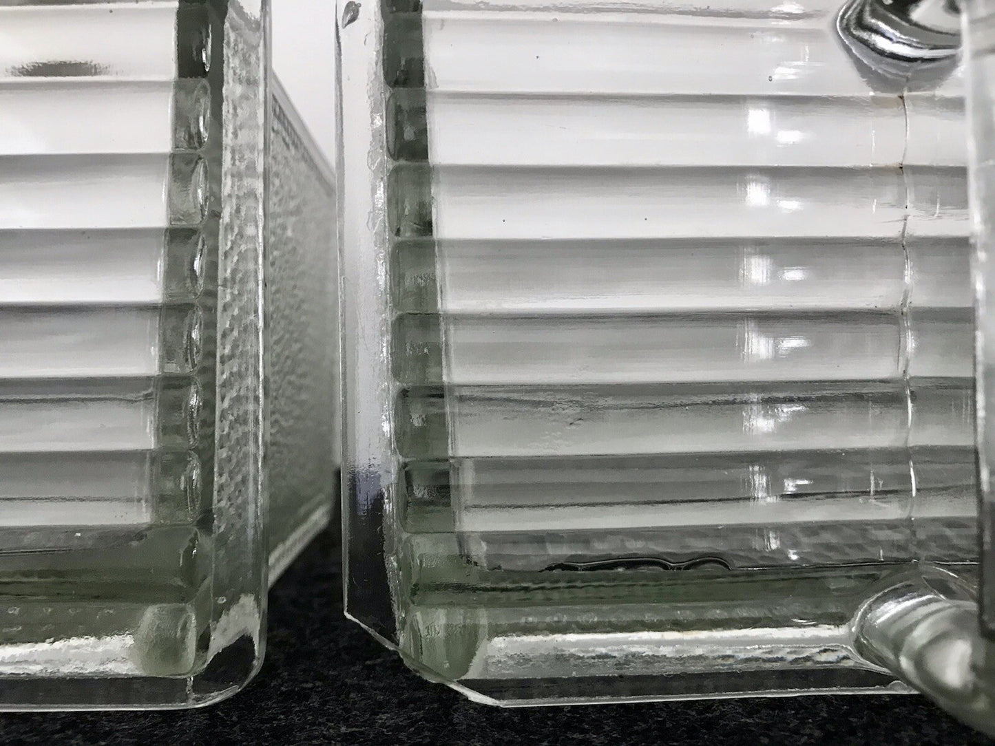 Antik 8 Art Déco Vintage Schütten Glas Pressglas Ponce Vorratsgefäße