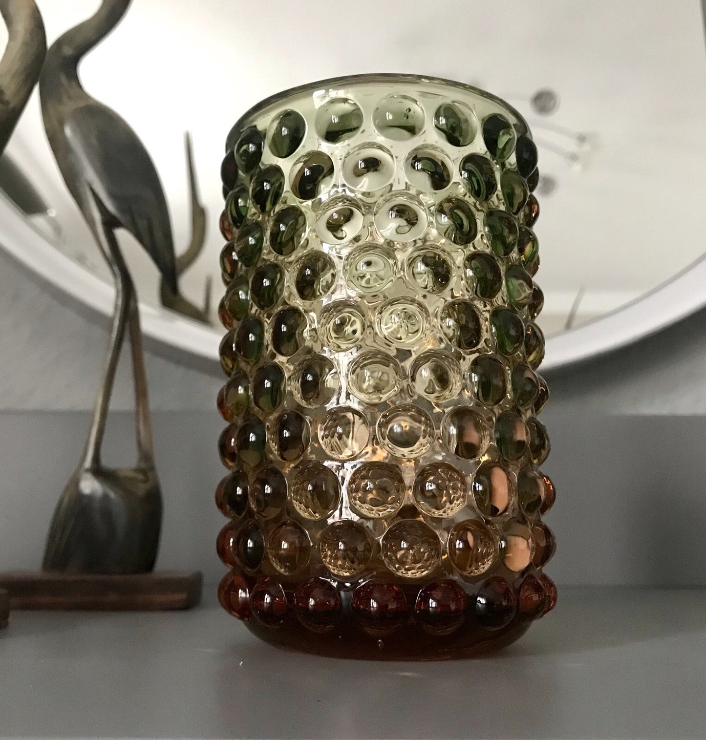 Vintage Designer Vase Glasvase Glas mundgeblasen WMF Erich Jachmann
