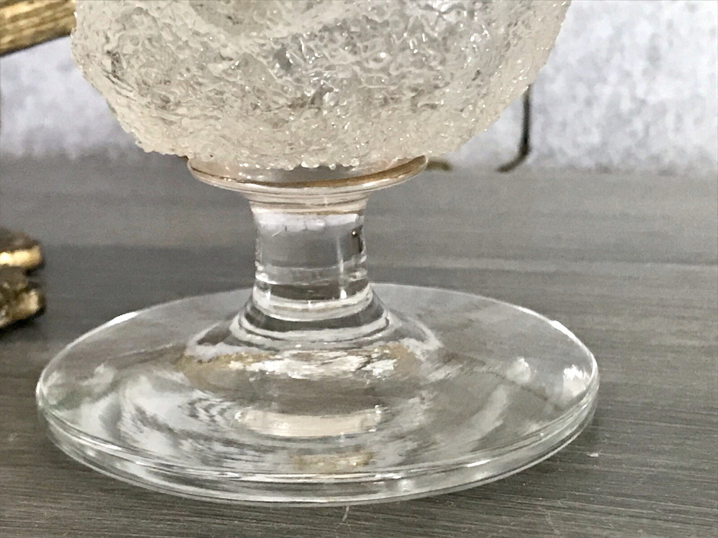 Antik 1 (von 10) Fußbecher Kelch Becher Weinglas Pokalglas Kristallglas? ~1870