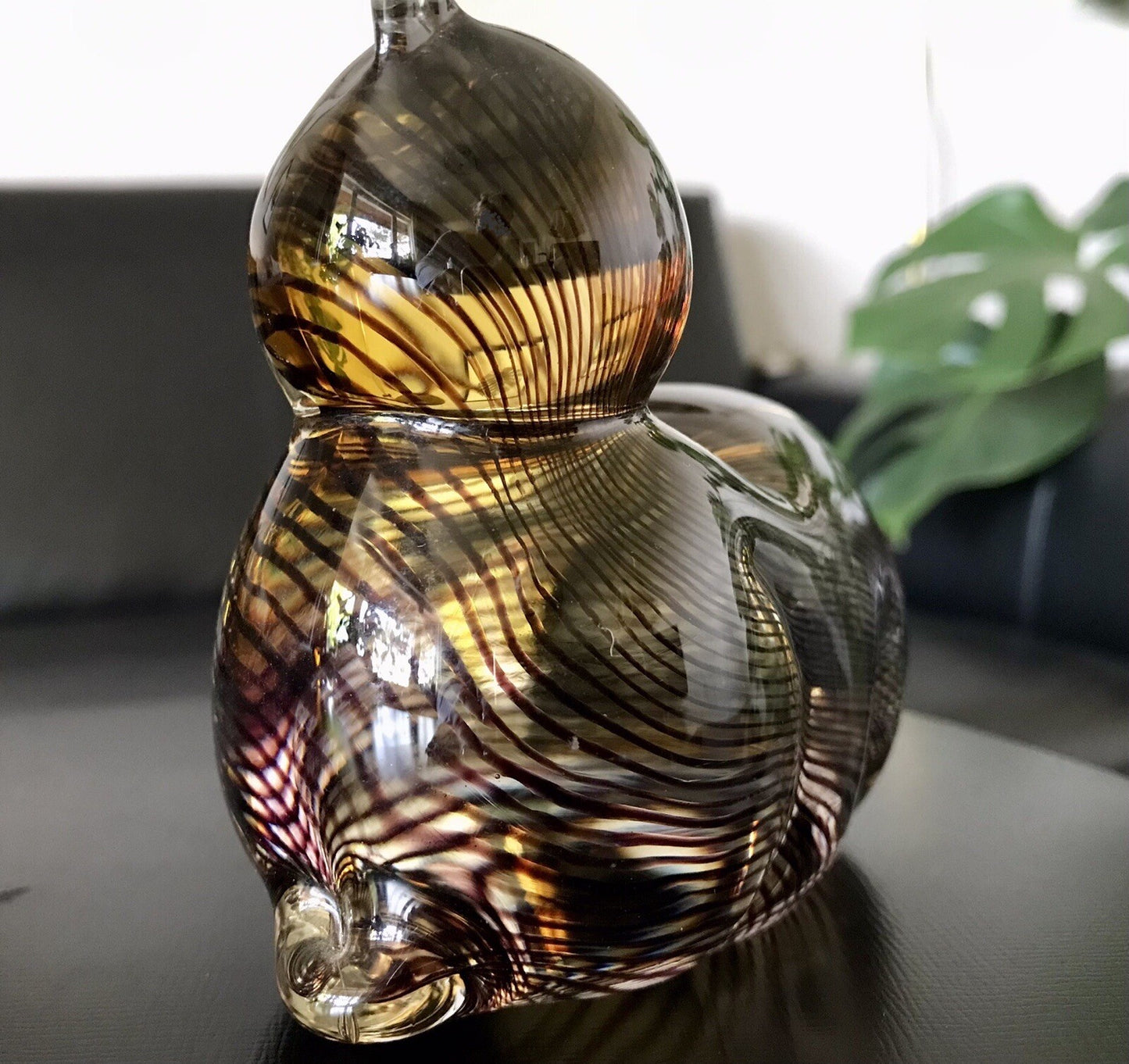 Vintage Murano? 60er Katze Figur Skulptur Briefbeschwerer Glas mundgeblasen
