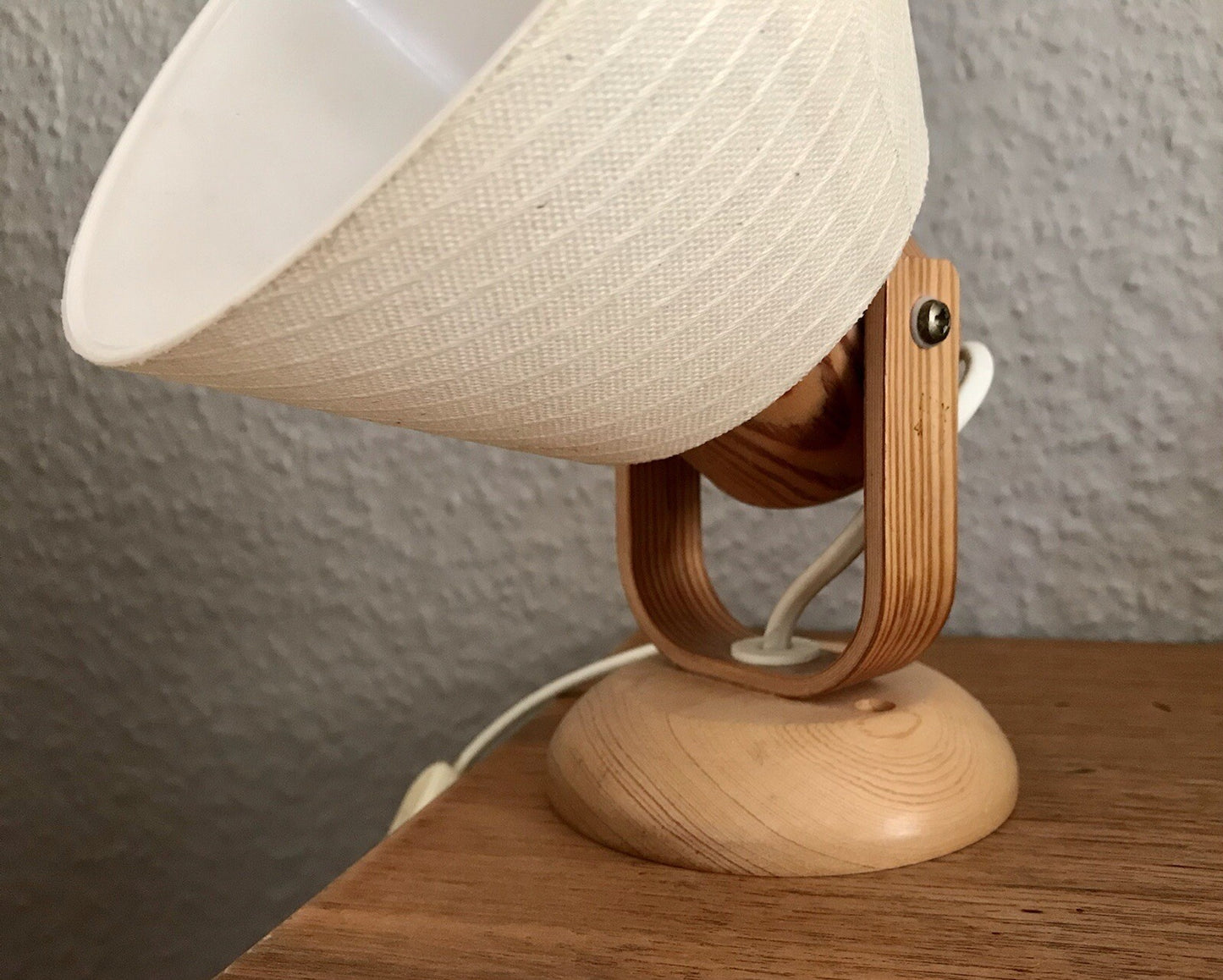 Vintage Solbackens Svarveri Schweden 70er Tischleuchte Wand Lampe Skandi Design