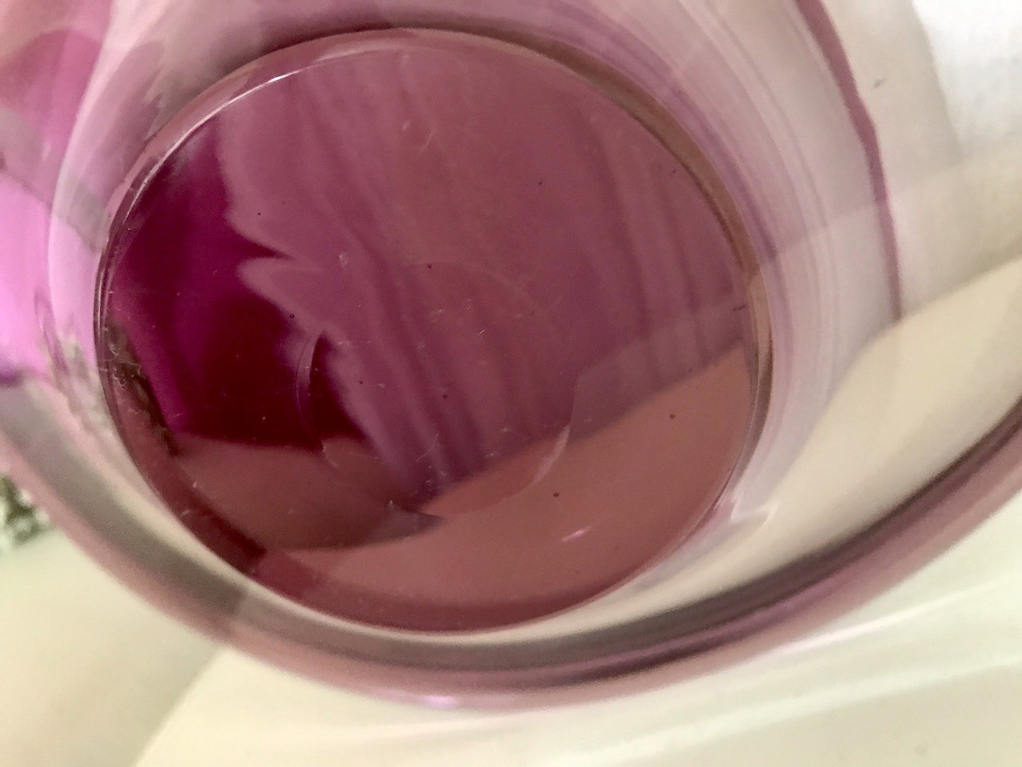 Murano Vintage Design Schale Glas beere aubergine Überfangglas