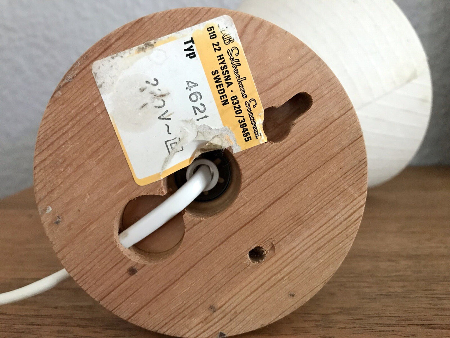 Vintage Solbackens Svarveri Schweden 70er Tischleuchte Wand Lampe Skandi Design