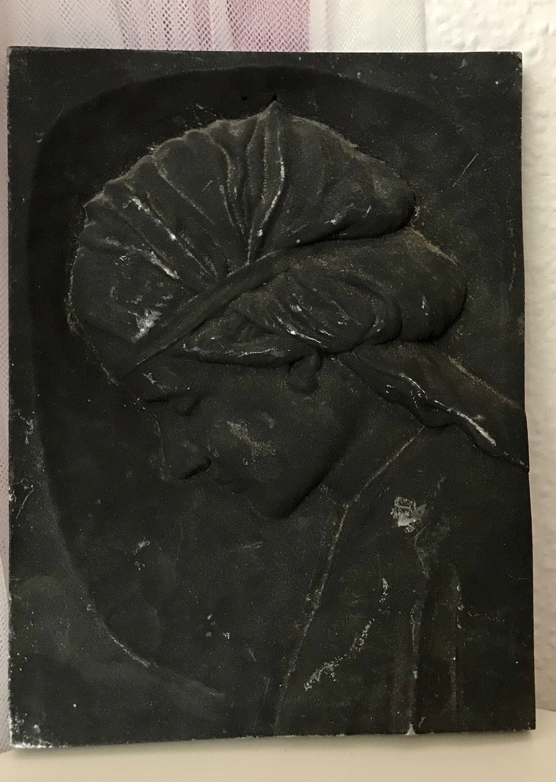 Alt antik? Eisenguss? Aluguss? Wandrelief Bild Relief Jugendstil Frau