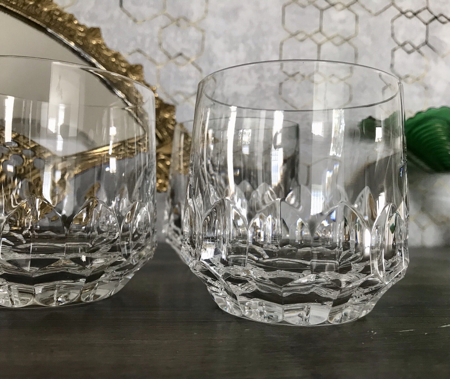 Vintage Edel 3x Whisky Gläser Kristallglas Peill & Putzler Bleikristall
