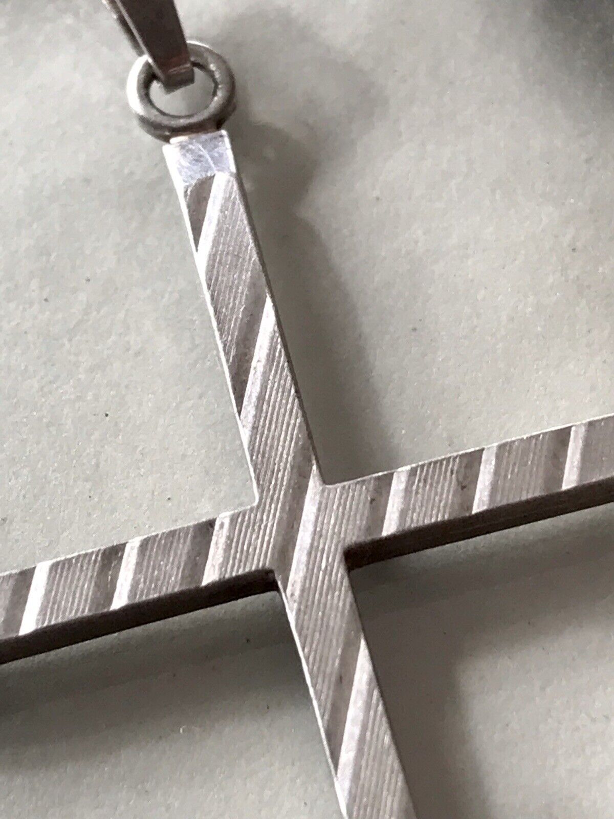 alt schöne Form 925 Silber Kreuz Anhänger Kettenanhänger