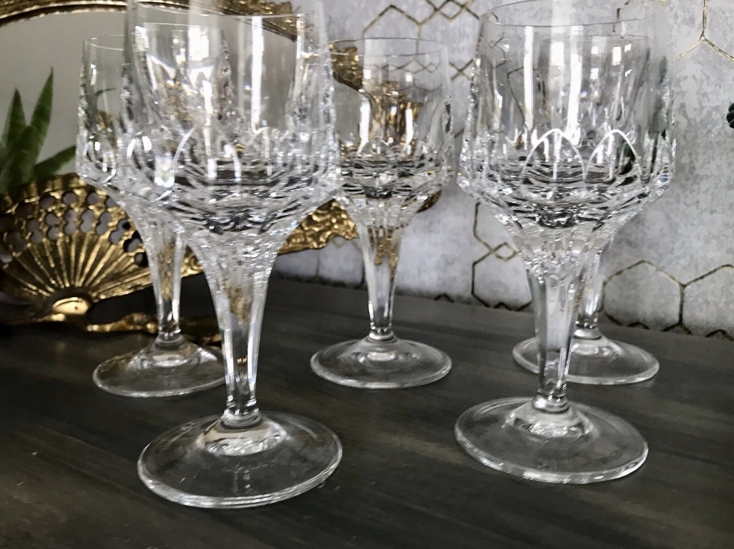 Vintage Edel 5x Südweingläser Gläser Kristallglas Peill & Putzler Bleikristall