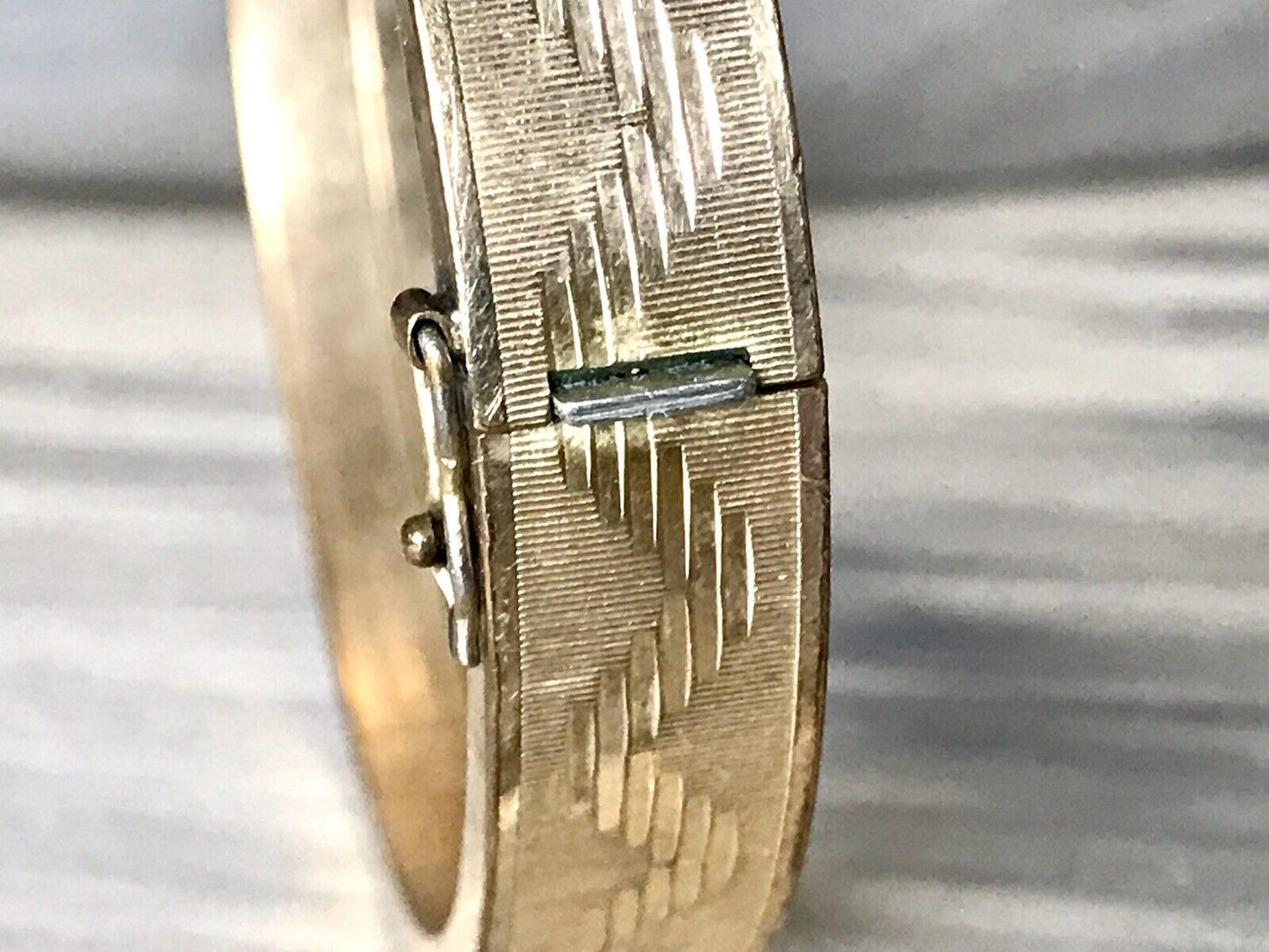 Antik Vintage Armband Armreif Klapp- Armspange Amerik. Doublè vergoldet gold