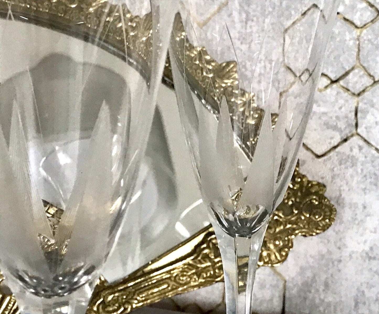 Antik Art Déco 5x Champagnerflöten Gläser Zeus Otto Rakel 40er Jahre Weisswasser