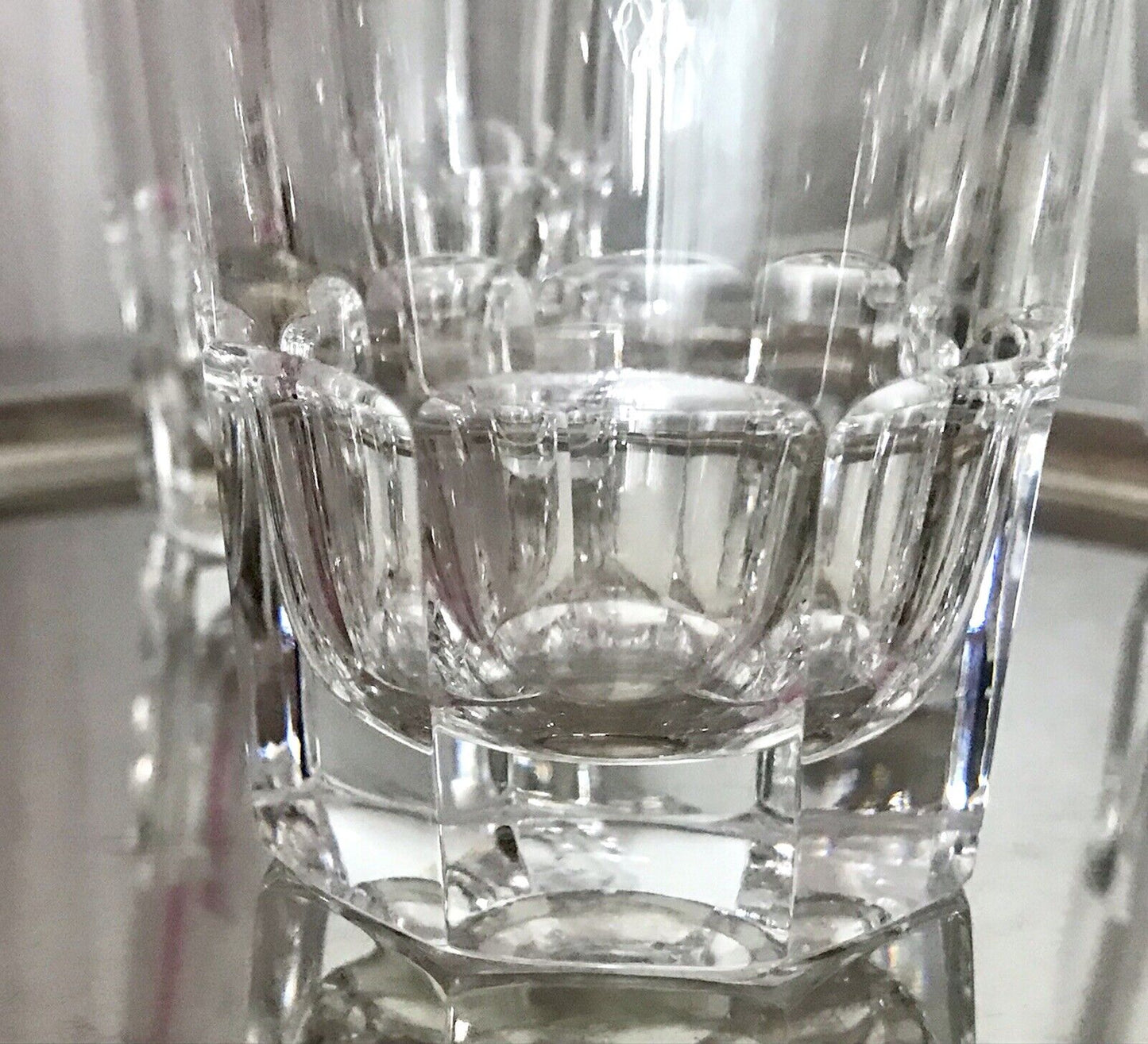 Vintage SEHR EDEL 6x Wassergläser Gläser Becher Kristallglas schön kantiger Fuß