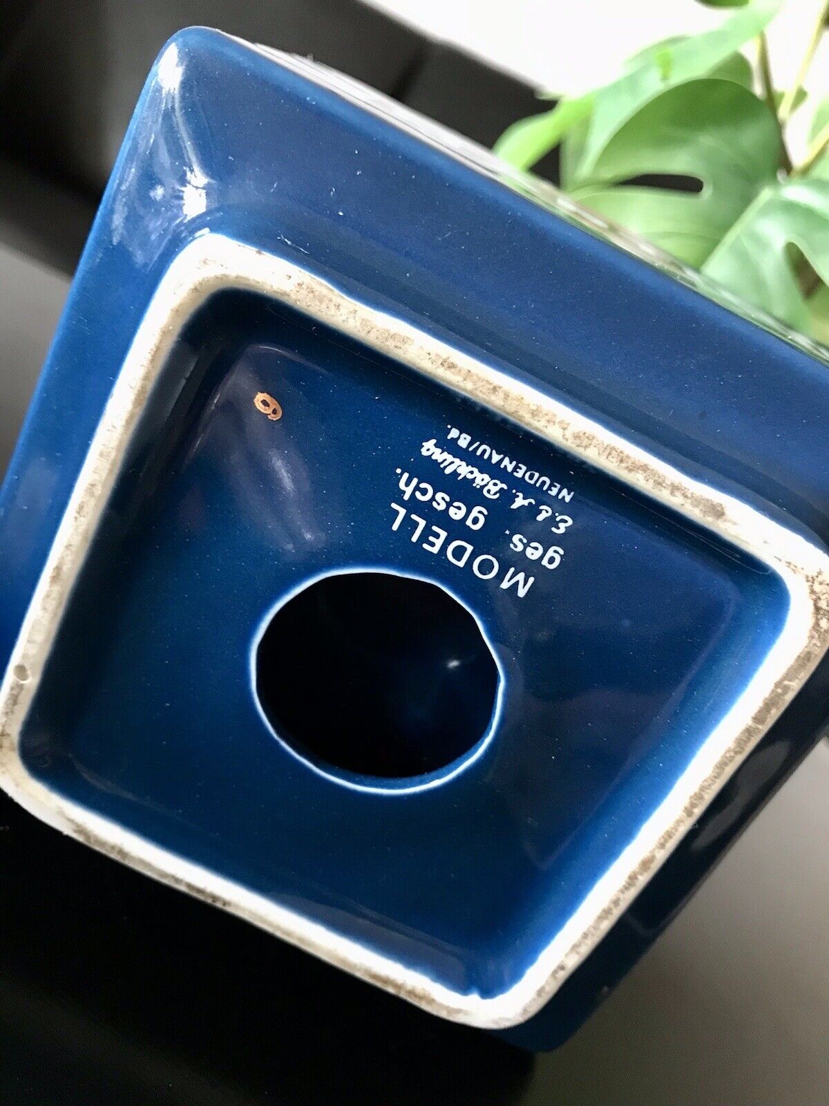 Vintage groß Martini Aschenbecher Ascher Keramik blau 60er 70er
