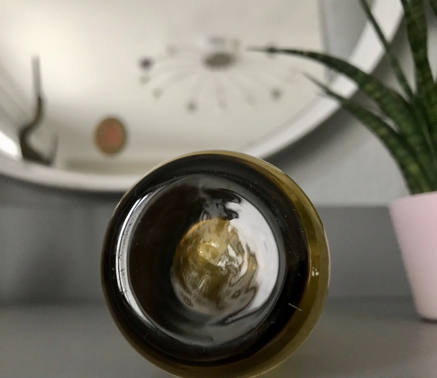 Vintage Design Glasvase Glas gelb Vase MidCentury Kosta Boda