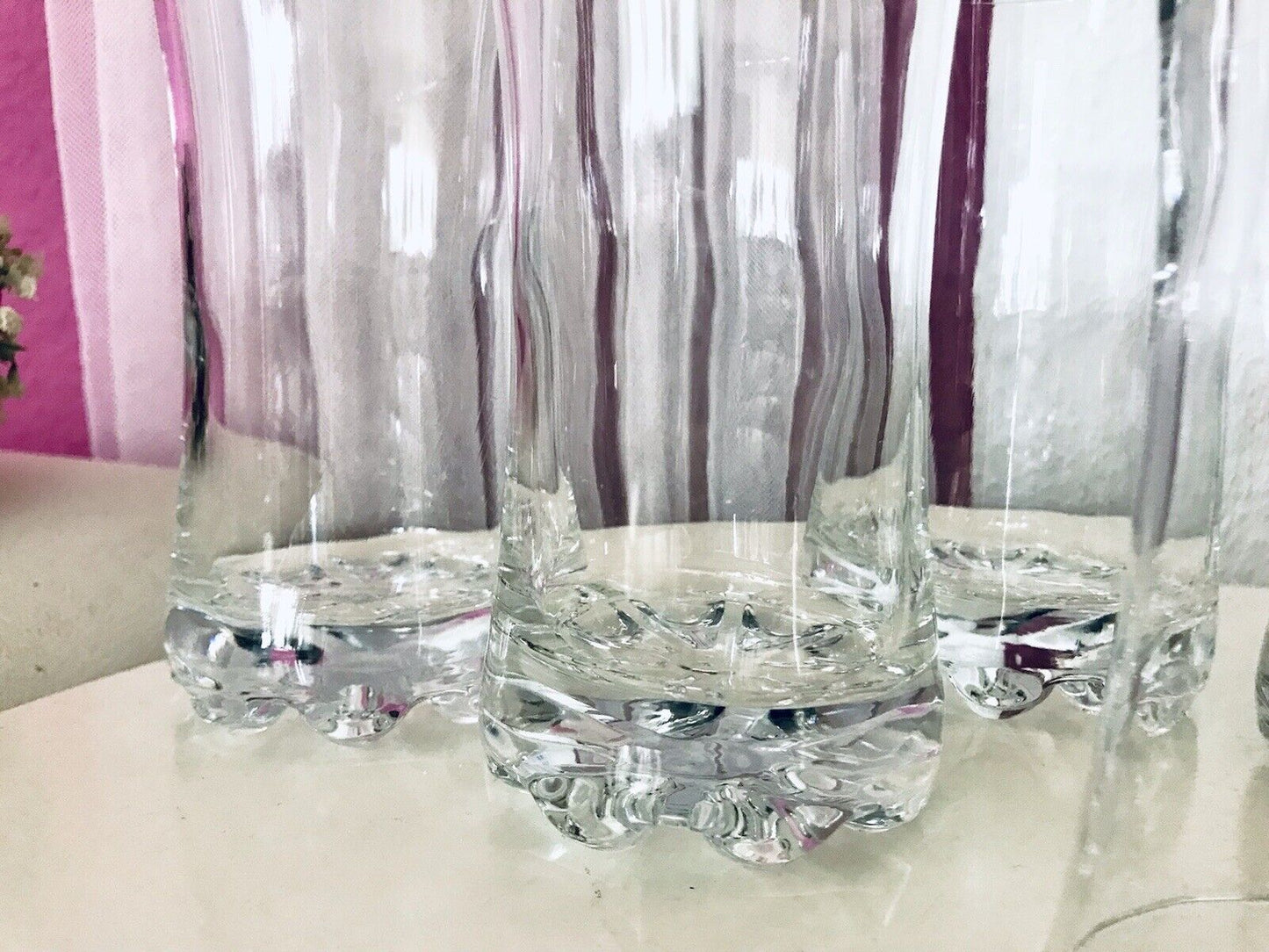 Vintage 10 Luigi Bormioli Light&Music Longdrinkgläser Gläser Kristallglas