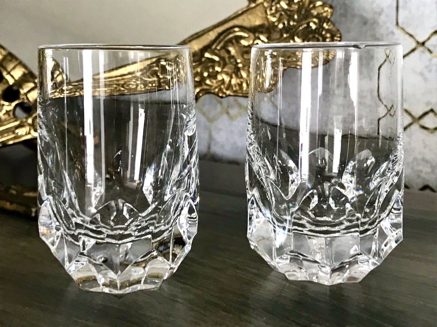 Vintage Edel 3x Schnapsgläser Gläser Kristallglas Peill & Putzler Bleikristall