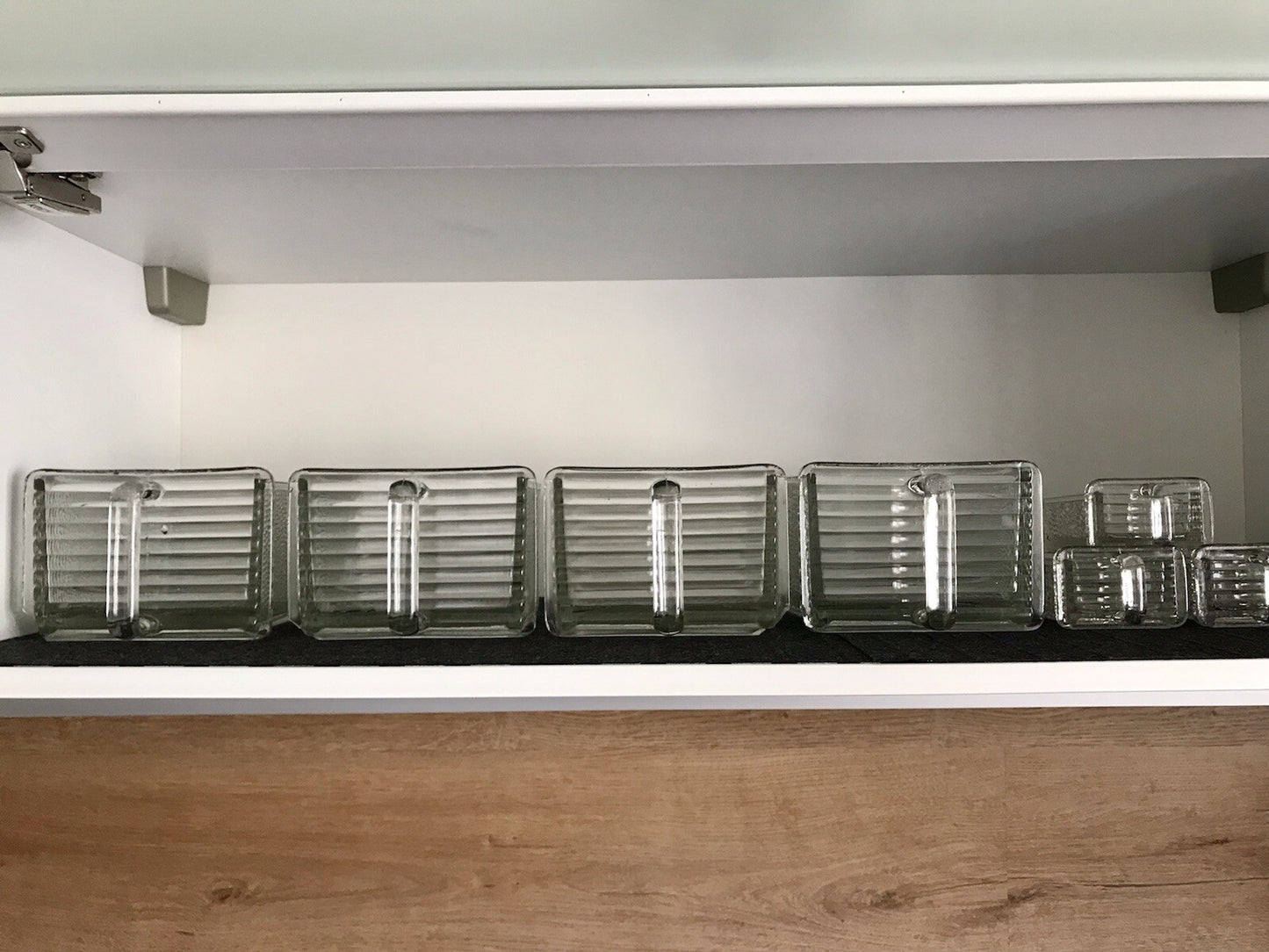 Antik 8 Art Déco Vintage Schütten Glas Pressglas Ponce Vorratsgefäße