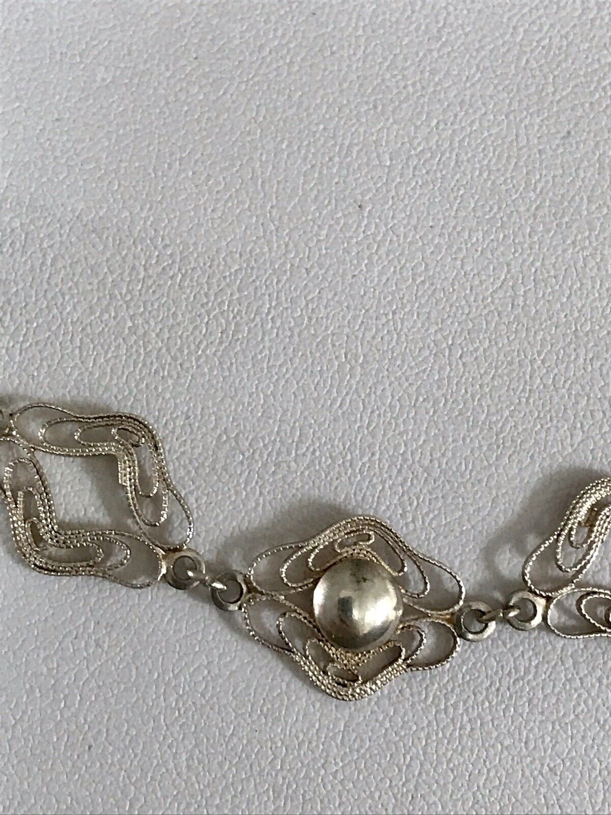 Alt Vintage Edel 835 Silber Collier Halskette