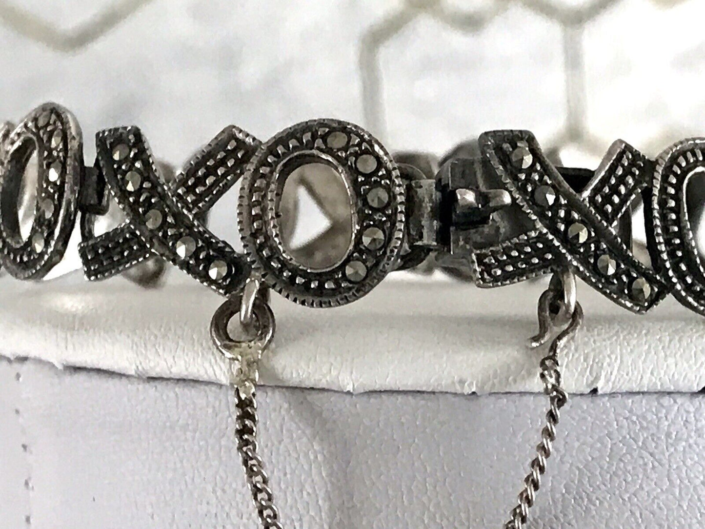 Vintage faszinierendes Armband XO Markasite Silber WOW