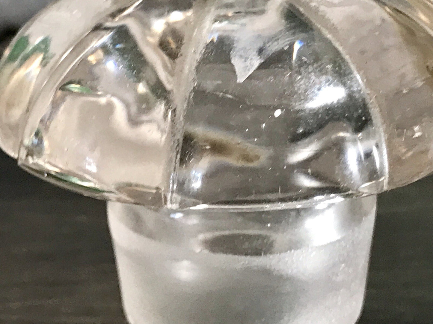 Antik uralt ~1850 Glasdose Schale m. Fuß Bonboniere Kristallglas Schliff Schnitt