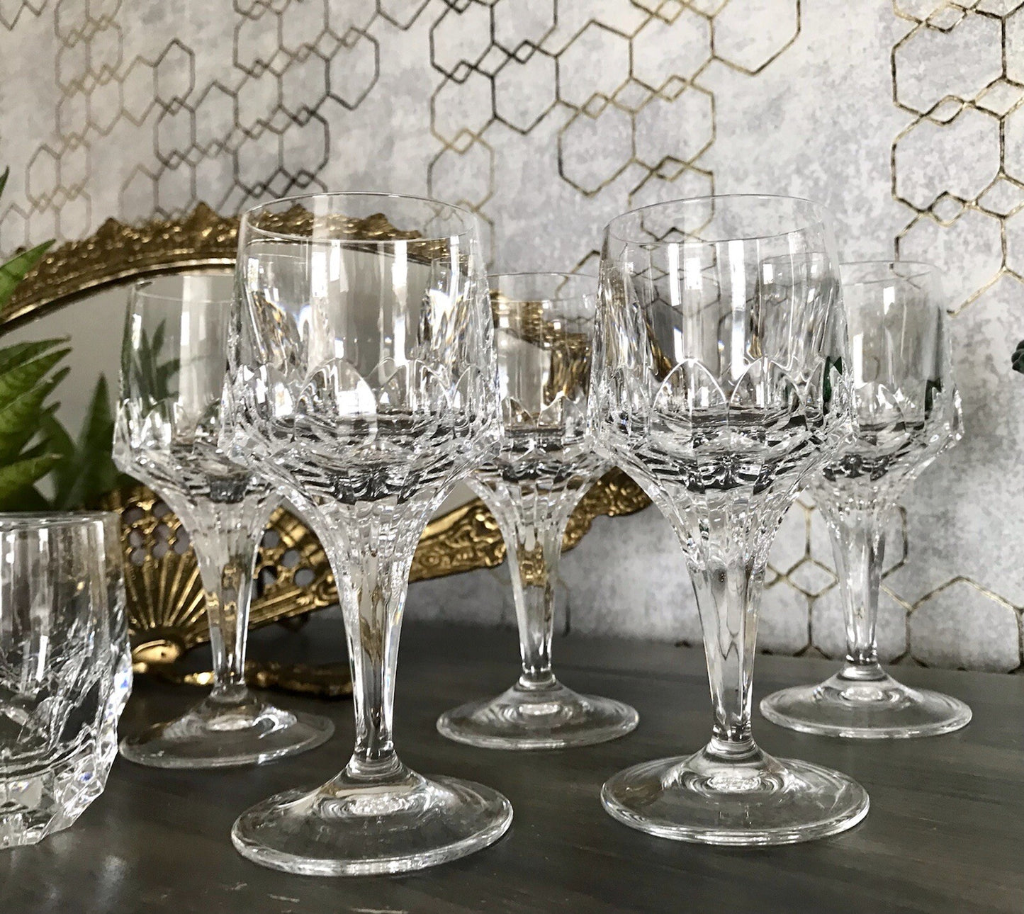 Vintage Edel 5x Südweingläser Gläser Kristallglas Peill & Putzler Bleikristall
