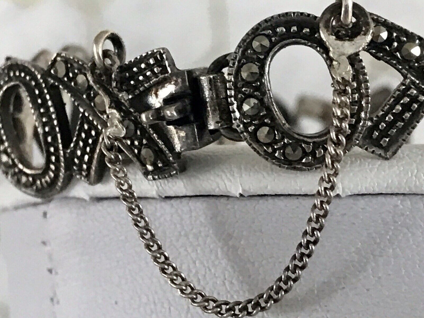 Vintage faszinierendes Armband XO Markasite Silber WOW