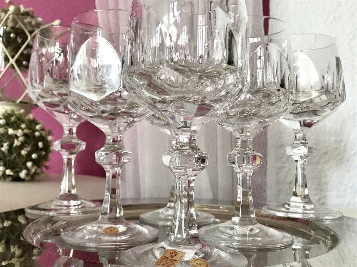 Vintage SEHR EDEL 6 Weingläser Gläser Kristallglas Nachtmann Alexandra