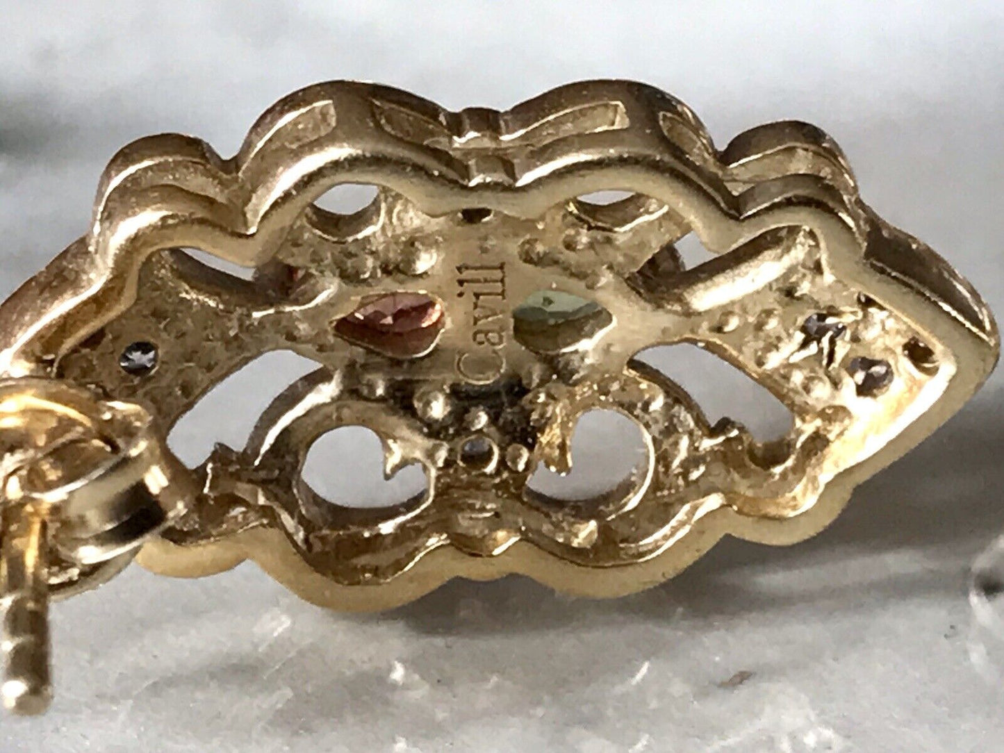 Cavill Ohrringe Ohrstecker DAMEN Silber vergoldet gold Vintage Stil Edelsteine