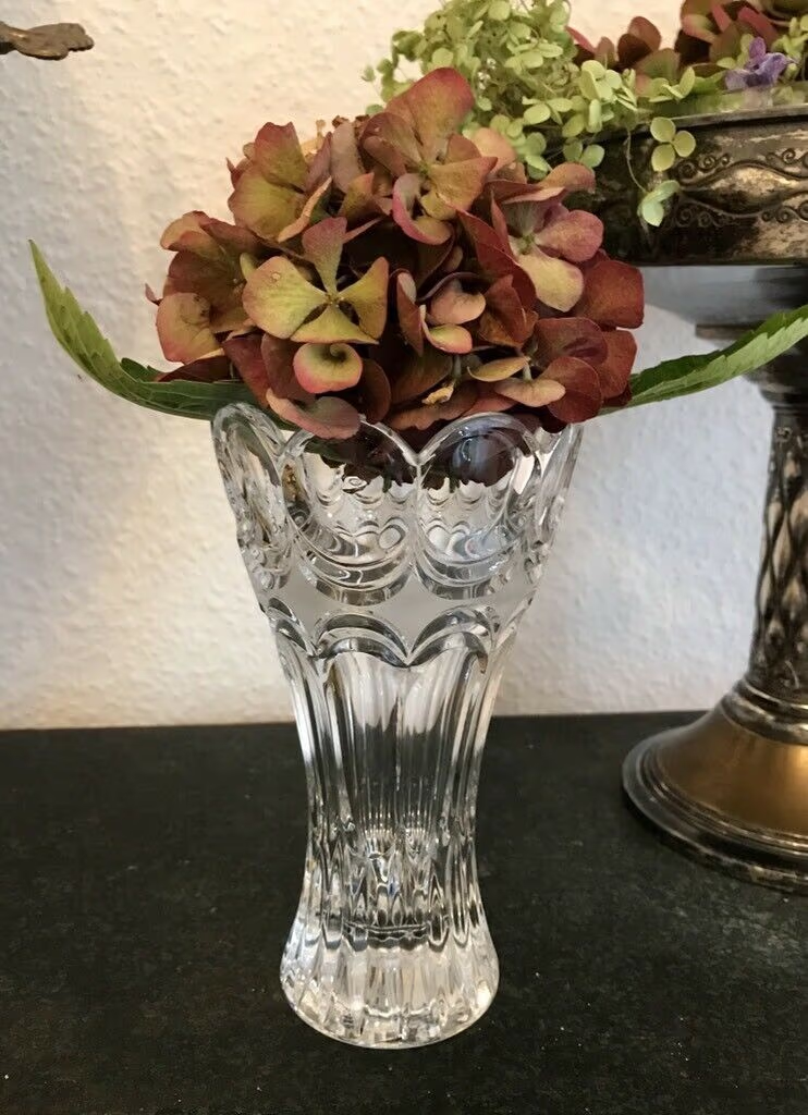 Edel alt Pokalvase Vase Kristallvase Bleikristall Glasvase