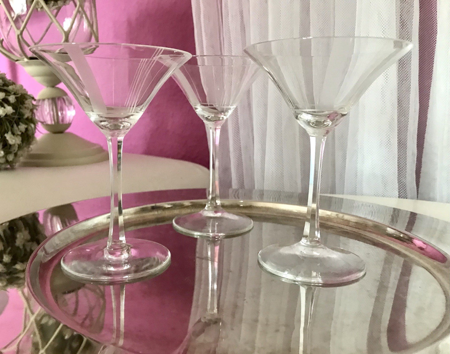 Antik Art Déco 3x Likörglas Gläser Zeus Otto Rakel 40er Weisswasser Silberstreif