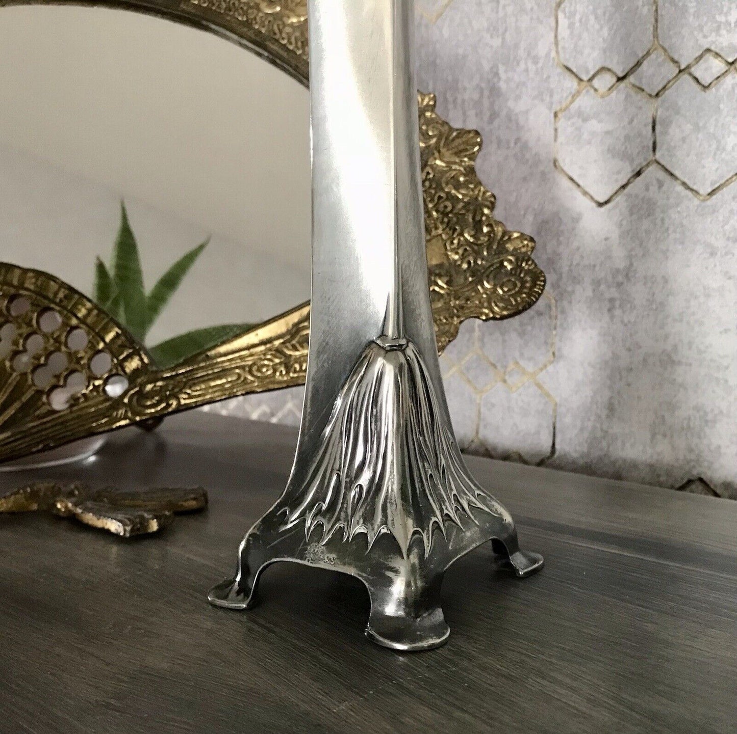Antik Edel Jugendstil Argentor Wien Kerzenleuchter ? Vase? versilbert