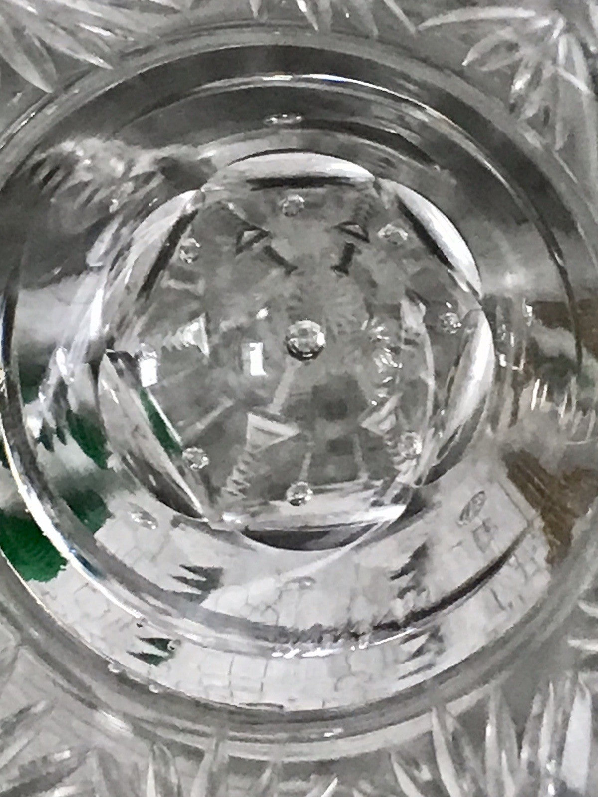 Antik Adenken Glas Pokalglas Kelch Pokalkelch Luftblasen Monogramm Jugendstil