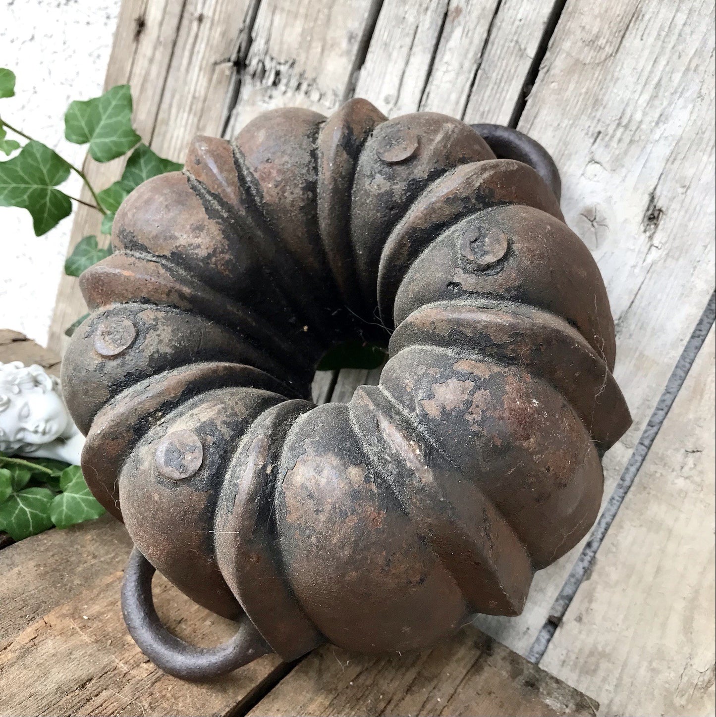 Antik Eisenguss Guglhupf Form Kuchen Backform Gusseisen