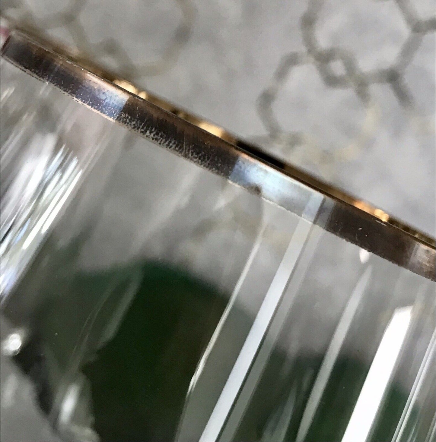 Art Déco Stil 6 Gläser Weingläser Weißweingläser Glas Goldrand Lausitzer