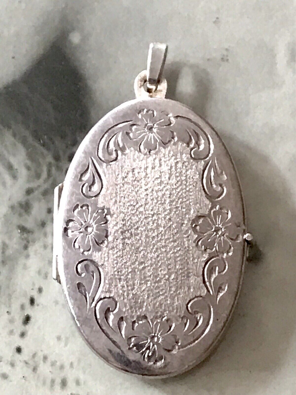 Antik Anhänger Kettenanhänger Silber 925 Foto Medaillon Amulett