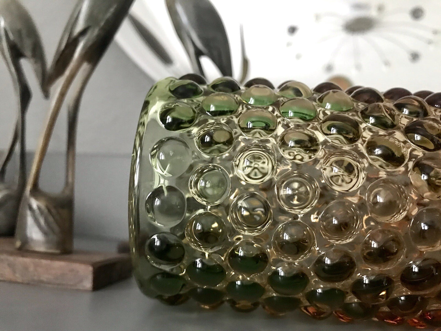 Vintage Designer Vase Glasvase Glas mundgeblasen WMF Erich Jachmann