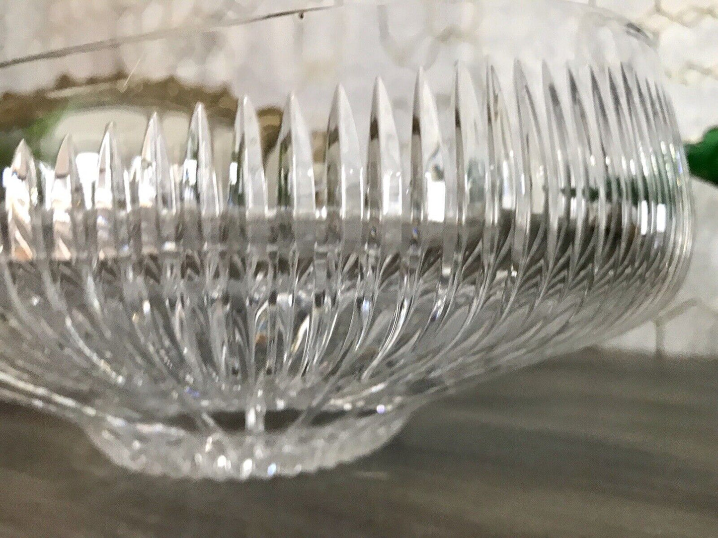 Vintage EDEL Bleikristall Schale Glasschale Kristallglas Glas Groß Schliff