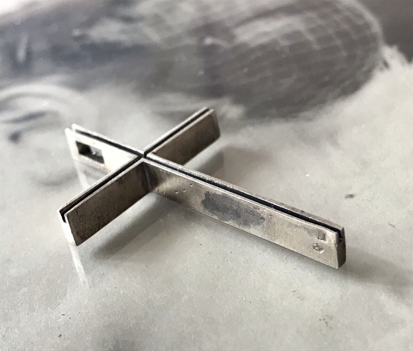 alt schöne Form Silber Kreuz Anhänger Kettenanhänger