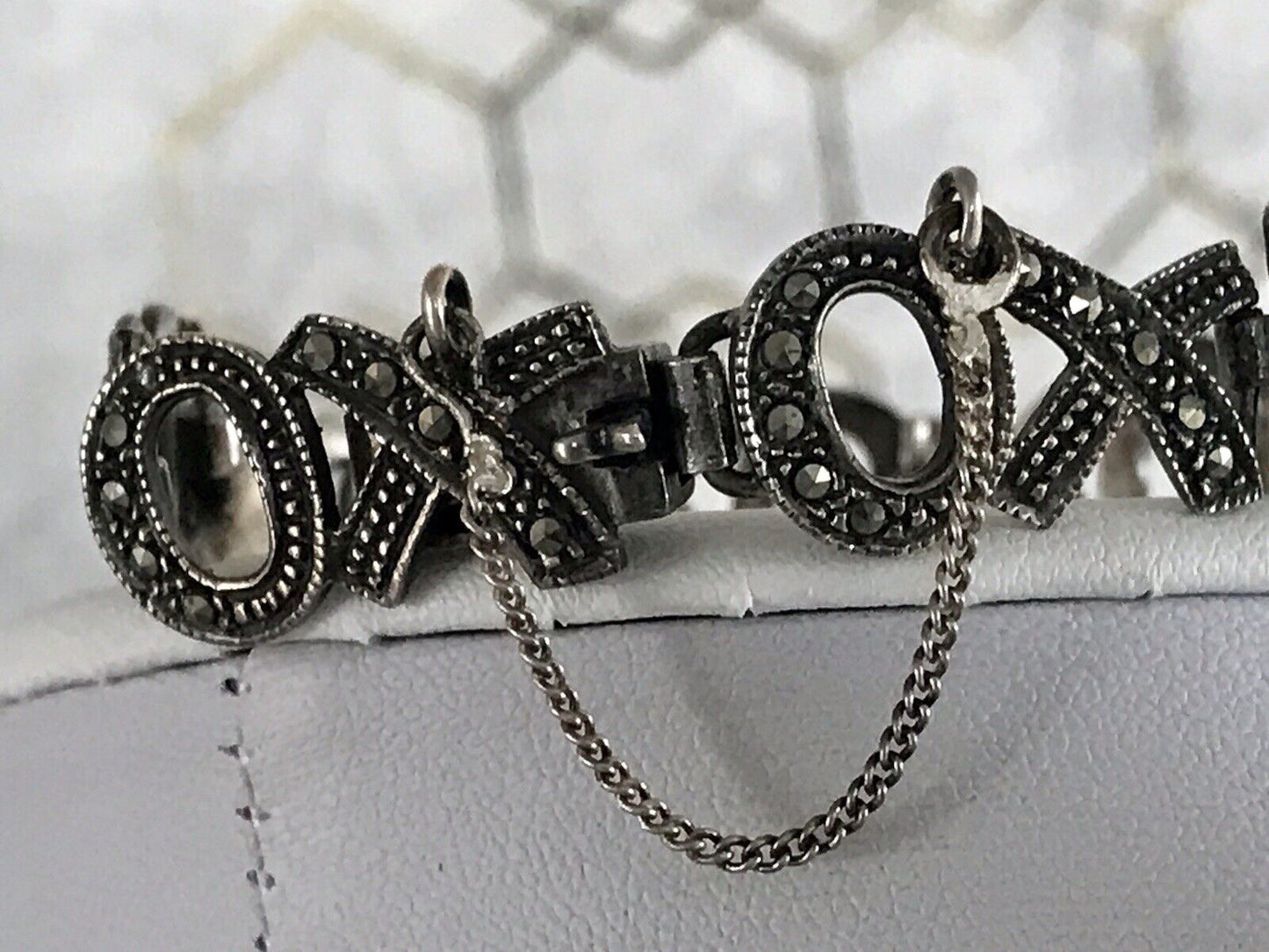 Vintage faszinierendes Armband XO Markasite Silber WOW
