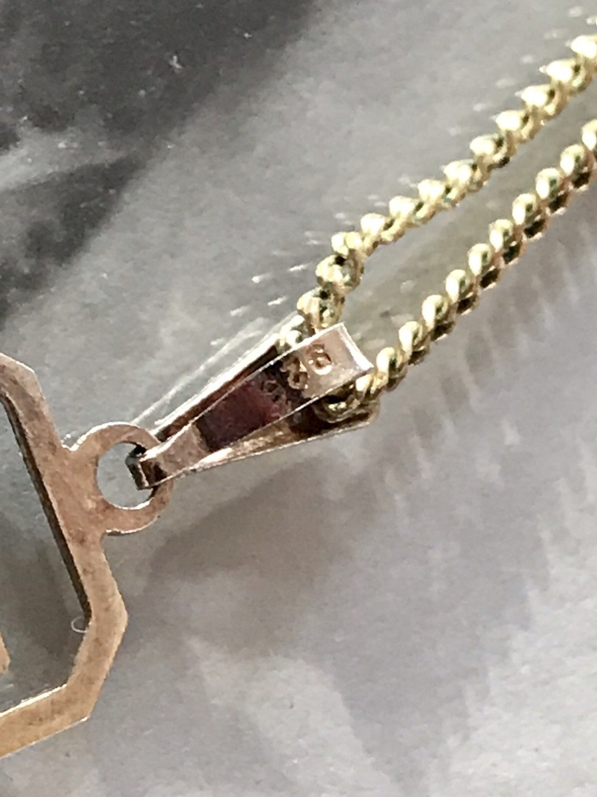 Vintage Edel Anhänger Buchstabe H Kettenanhänger Silber 925 Steinchen vergoldet